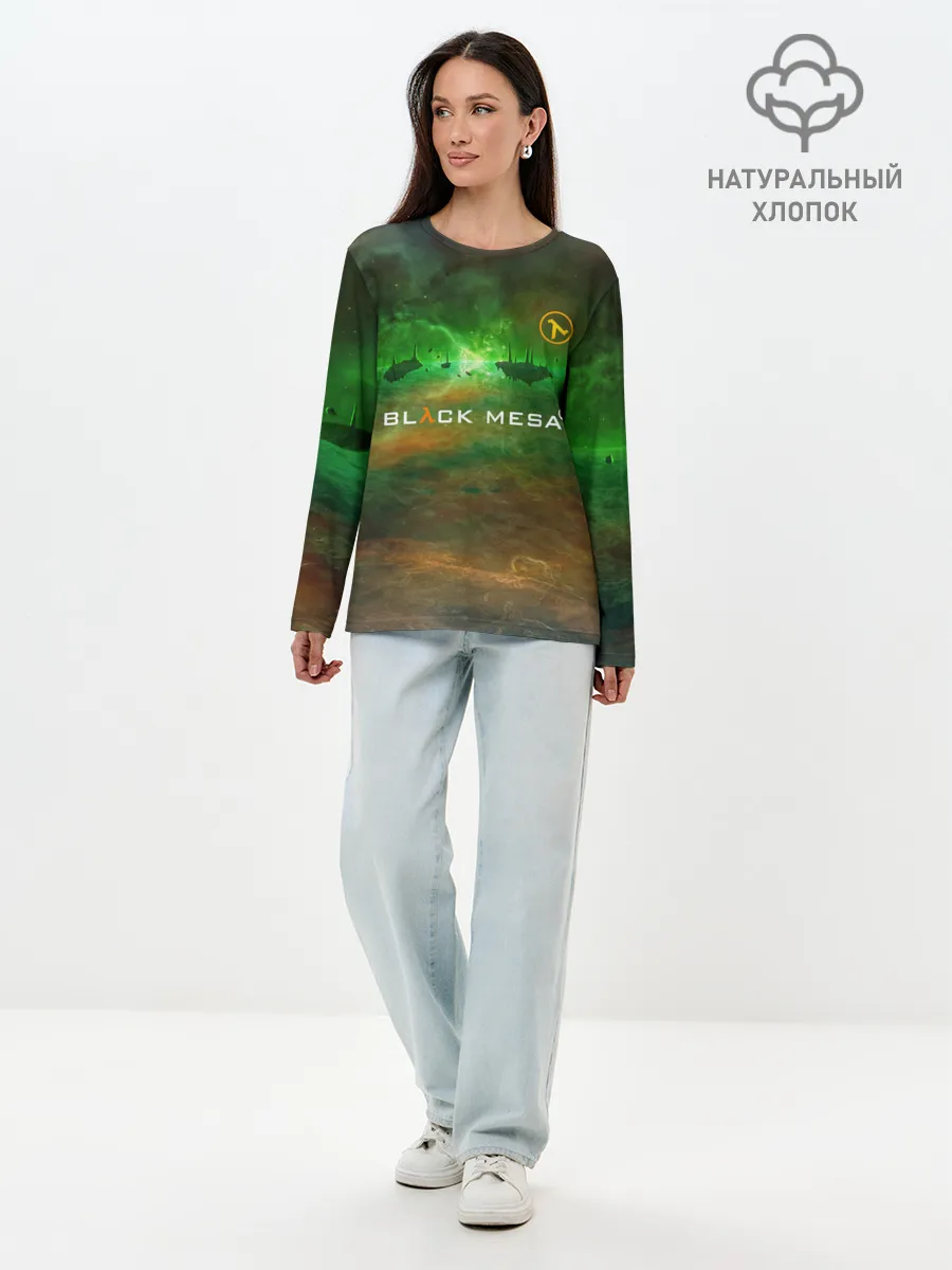 Лонгслив женский. Хлопок / BLACK MESA | HALF-LIFE
