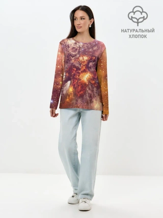 Лонгслив женский. Хлопок / ДЬЯВОЛ | GALAXY DIABLO