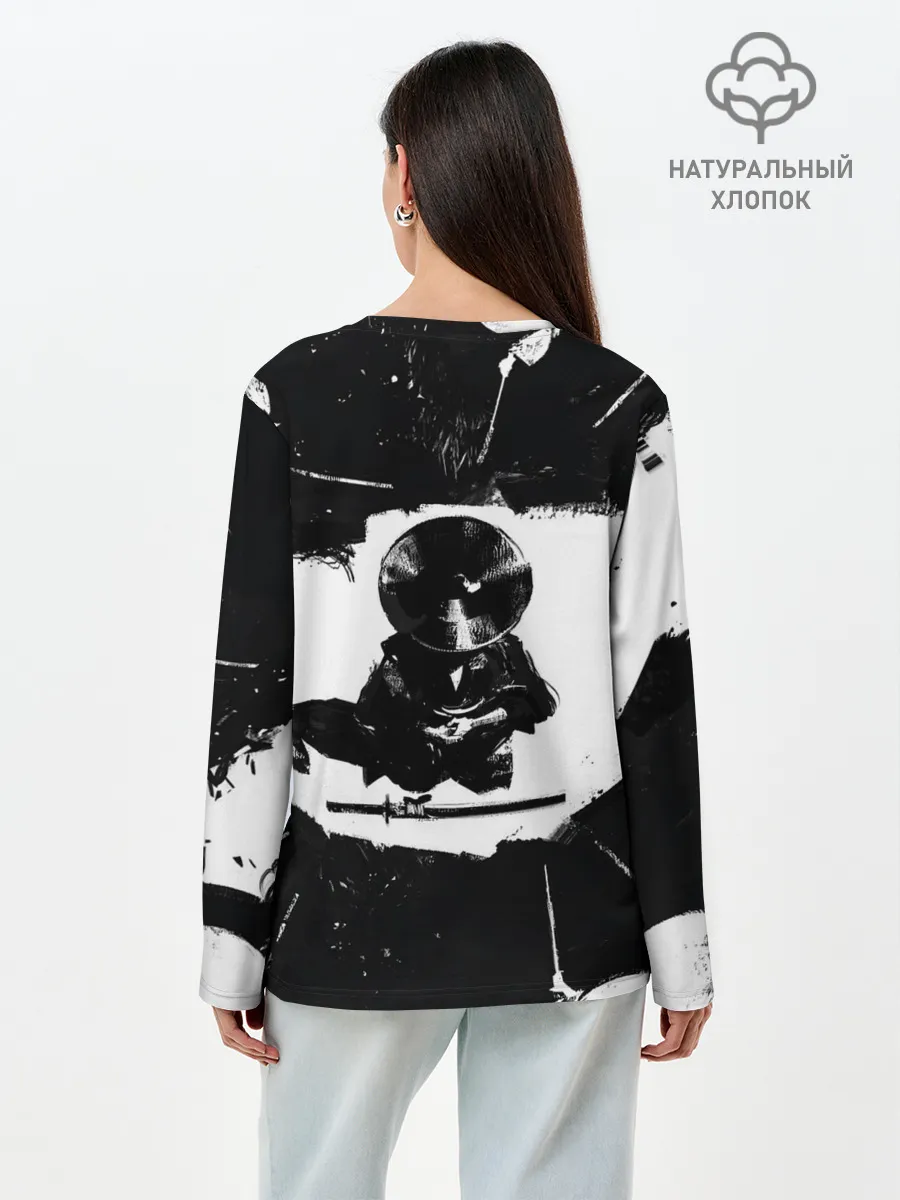 Лонгслив женский. Хлопок / Ghost of Tsushim | Призрак Цусимы