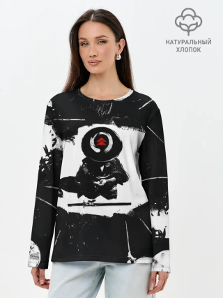Лонгслив женский. Хлопок / Ghost of Tsushim | Призрак Цусимы