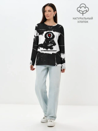 Лонгслив женский. Хлопок / Ghost of Tsushim | Призрак Цусимы