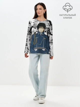 Лонгслив женский. Хлопок / Полковник Мустанг