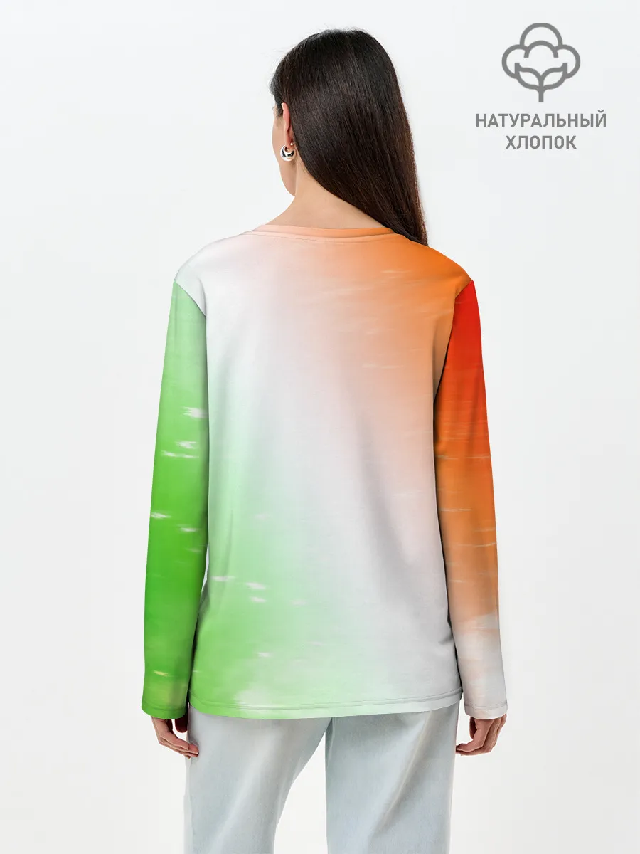 Лонгслив женский. Хлопок / Pop It Anti Stress - Heart - Fire