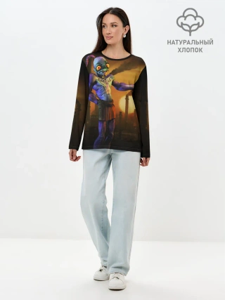 Лонгслив женский. Хлопок / Oddworld