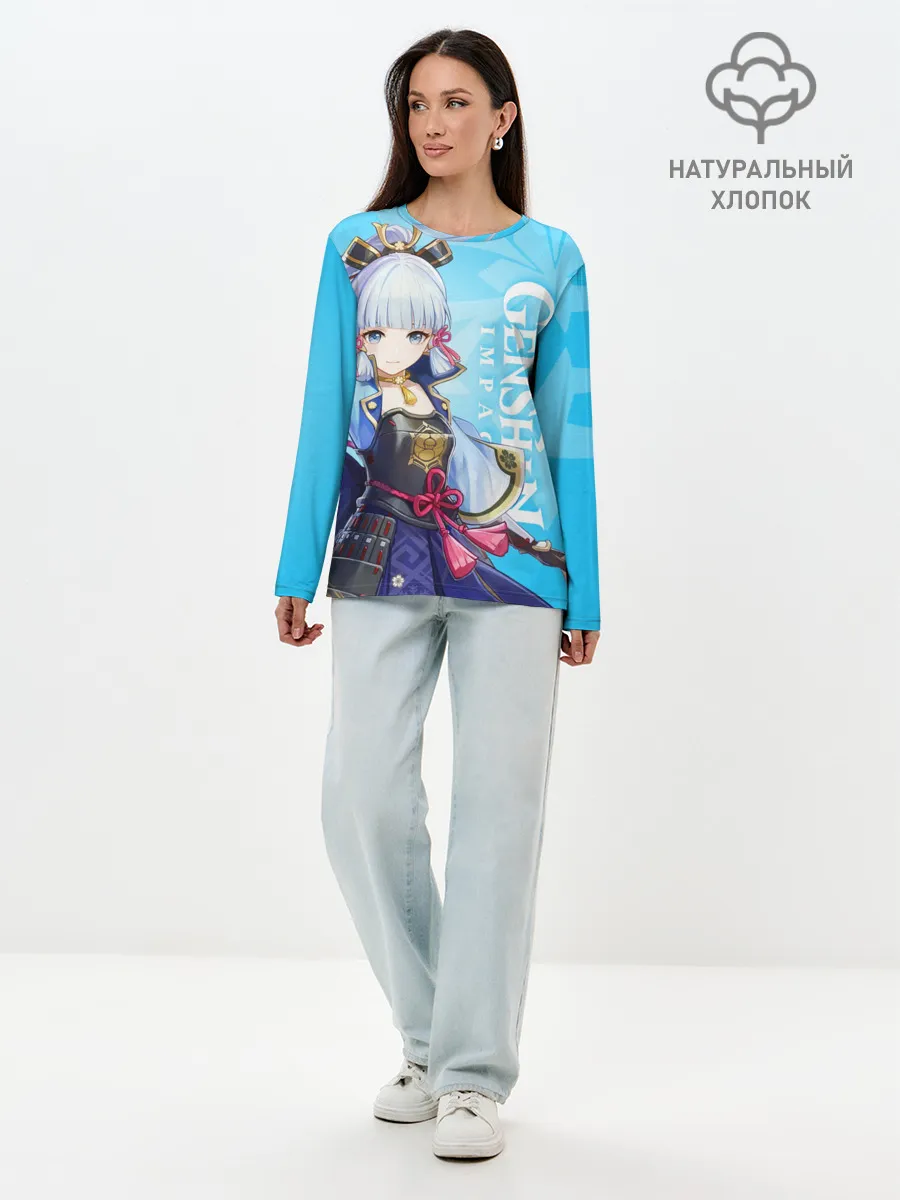 Лонгслив женский. Хлопок / Genshin Impact, Аяка