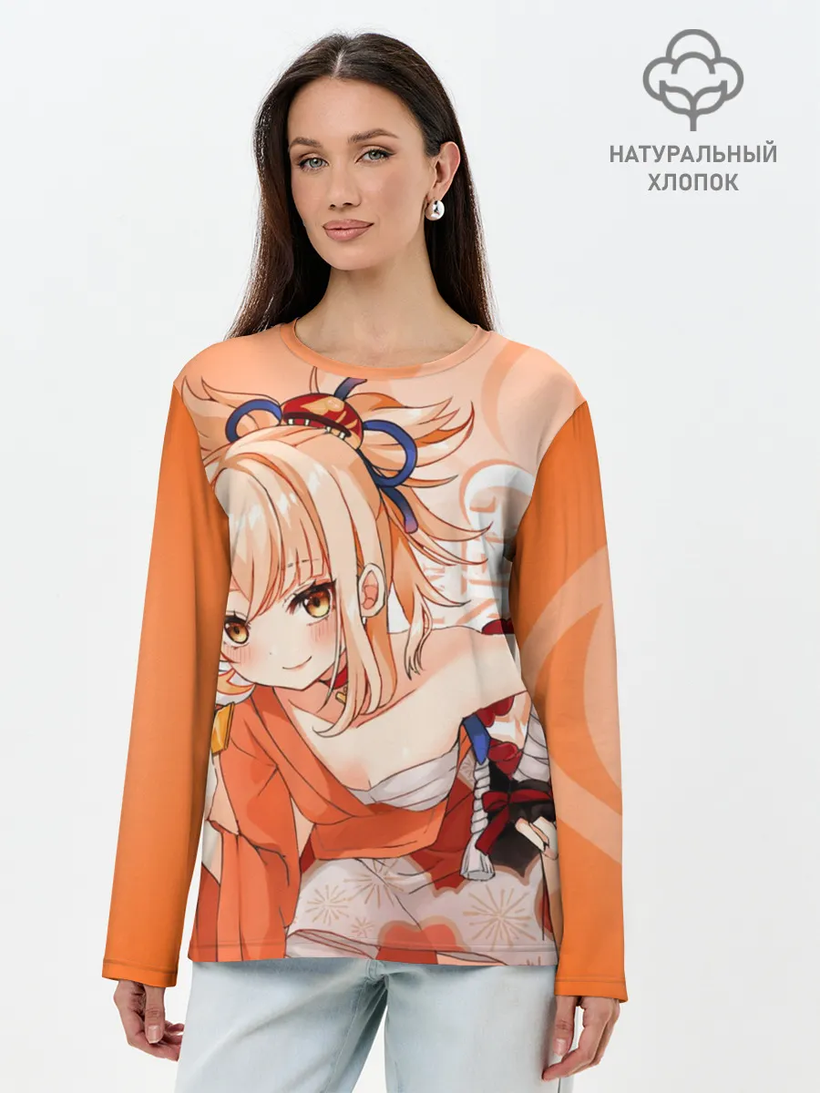 Лонгслив женский. Хлопок / Genshin Impact, Ёимия