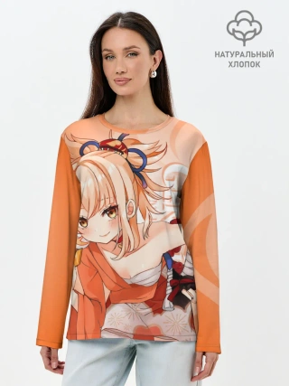 Лонгслив женский. Хлопок / Genshin Impact, Ёимия