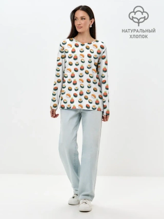 Лонгслив женский. Хлопок / Sushi