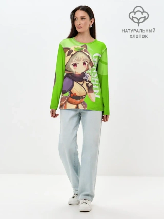 Лонгслив женский. Хлопок / Genshin Impact, Саю
