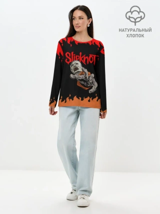 Лонгслив женский. Хлопок / Кори Тейлор | СЛИПКНОТ