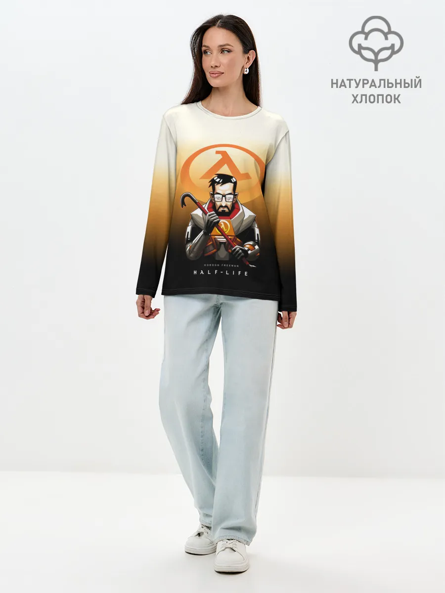 Лонгслив женский. Хлопок / FREEMAN | HALF-LIFE