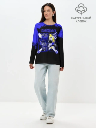 Лонгслив женский. Хлопок / Винсмок Санджи One Piece