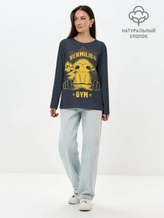 Лонгслив женский. Хлопок / Vermilion gym