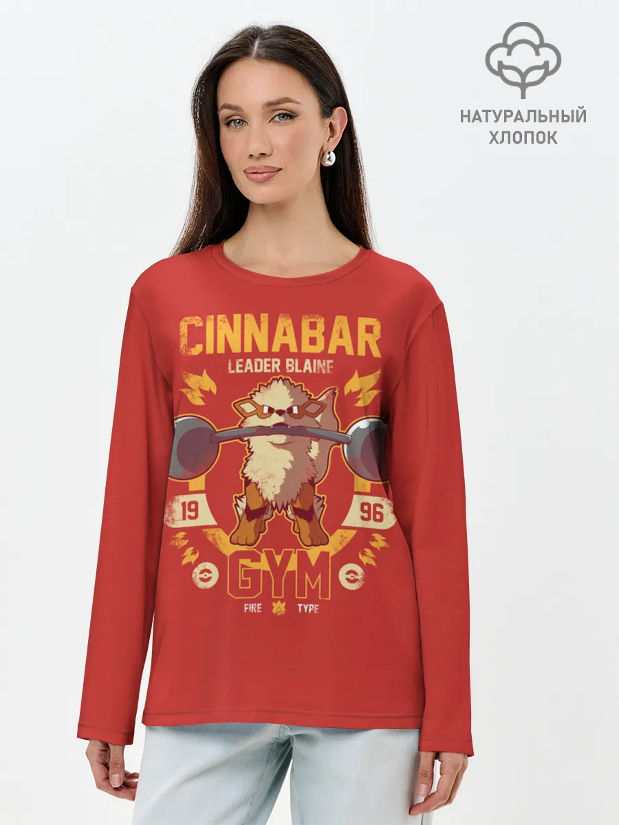 Лонгслив женский. Хлопок / Спортзал Синнабара