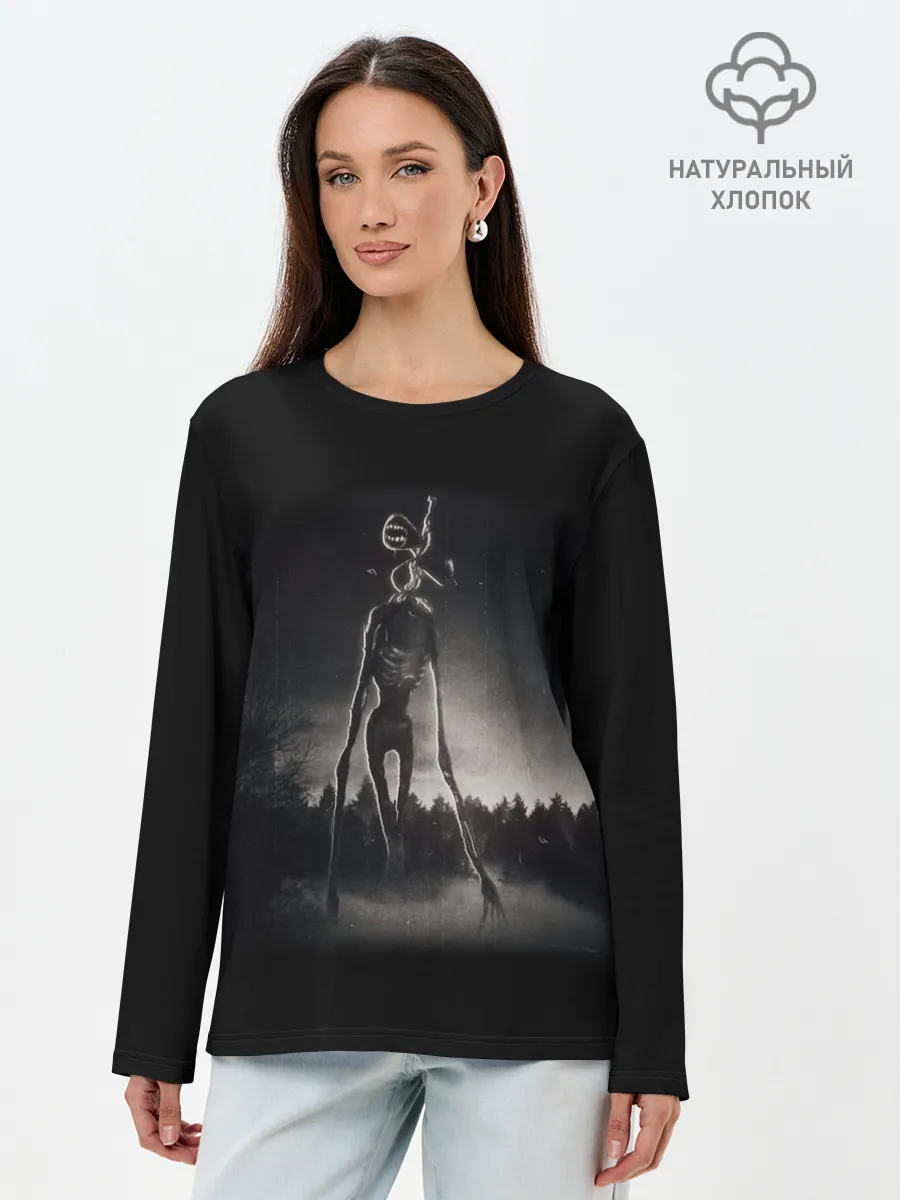 Лонгслив женский. Хлопок / СИРЕНОГОЛОВЫЙ