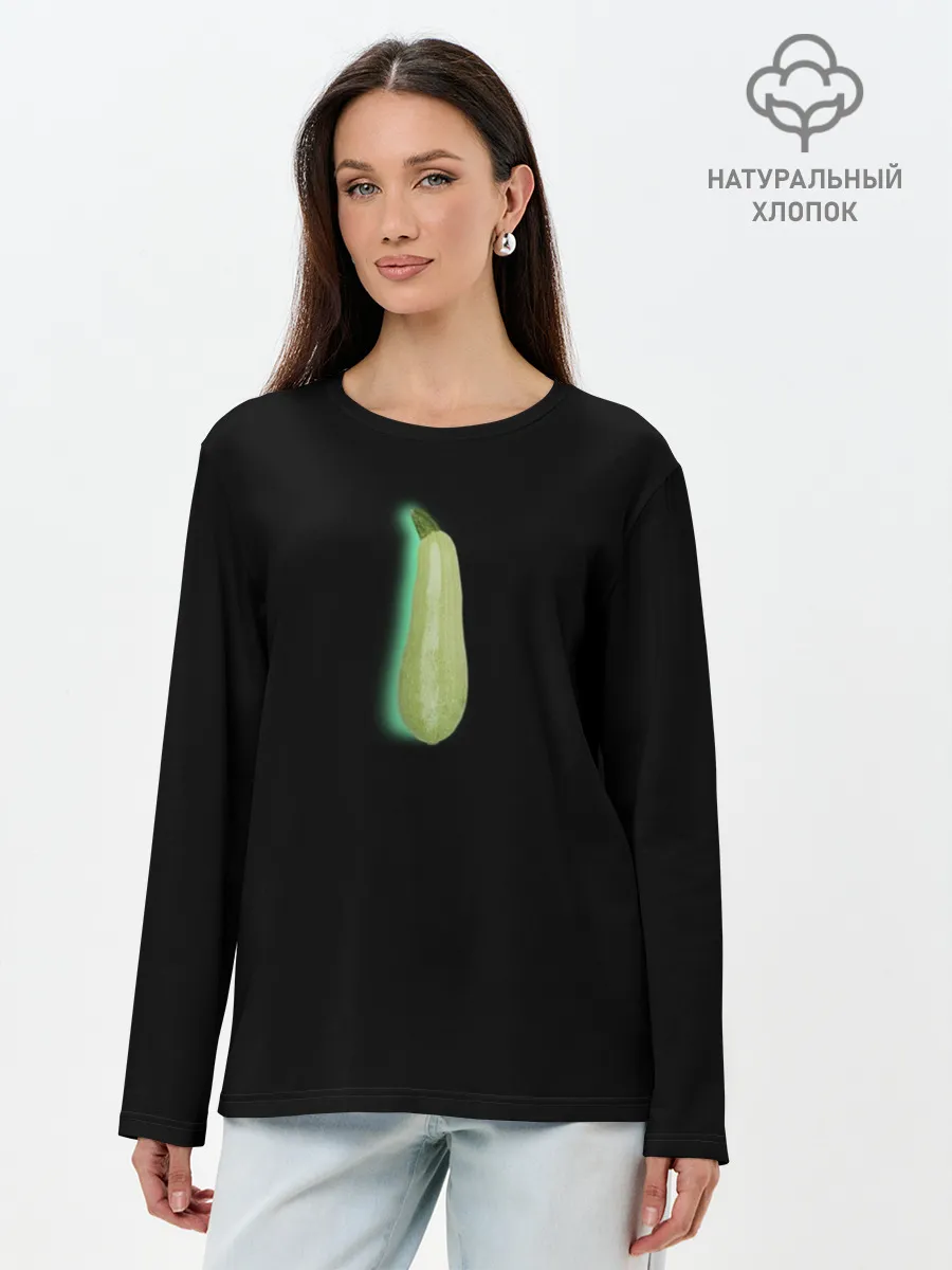 Лонгслив женский. Хлопок / Народный кошмар, Кабачки