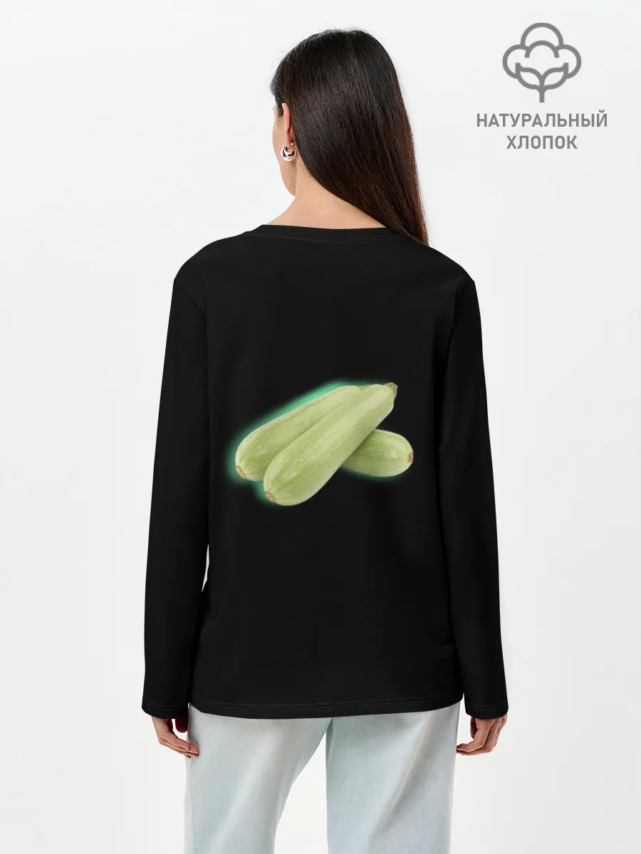 Лонгслив женский. Хлопок / Народный кошмар, Кабачки