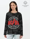 Лонгслив женский. Хлопок / AC DC HIGH VOLTAGE