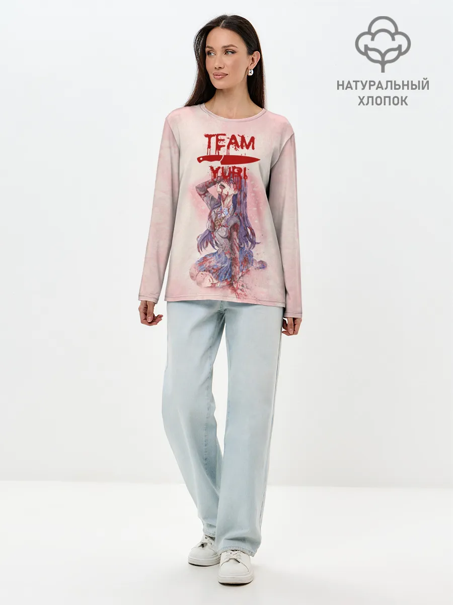 Лонгслив женский. Хлопок / Team Yuri | Доки Доки