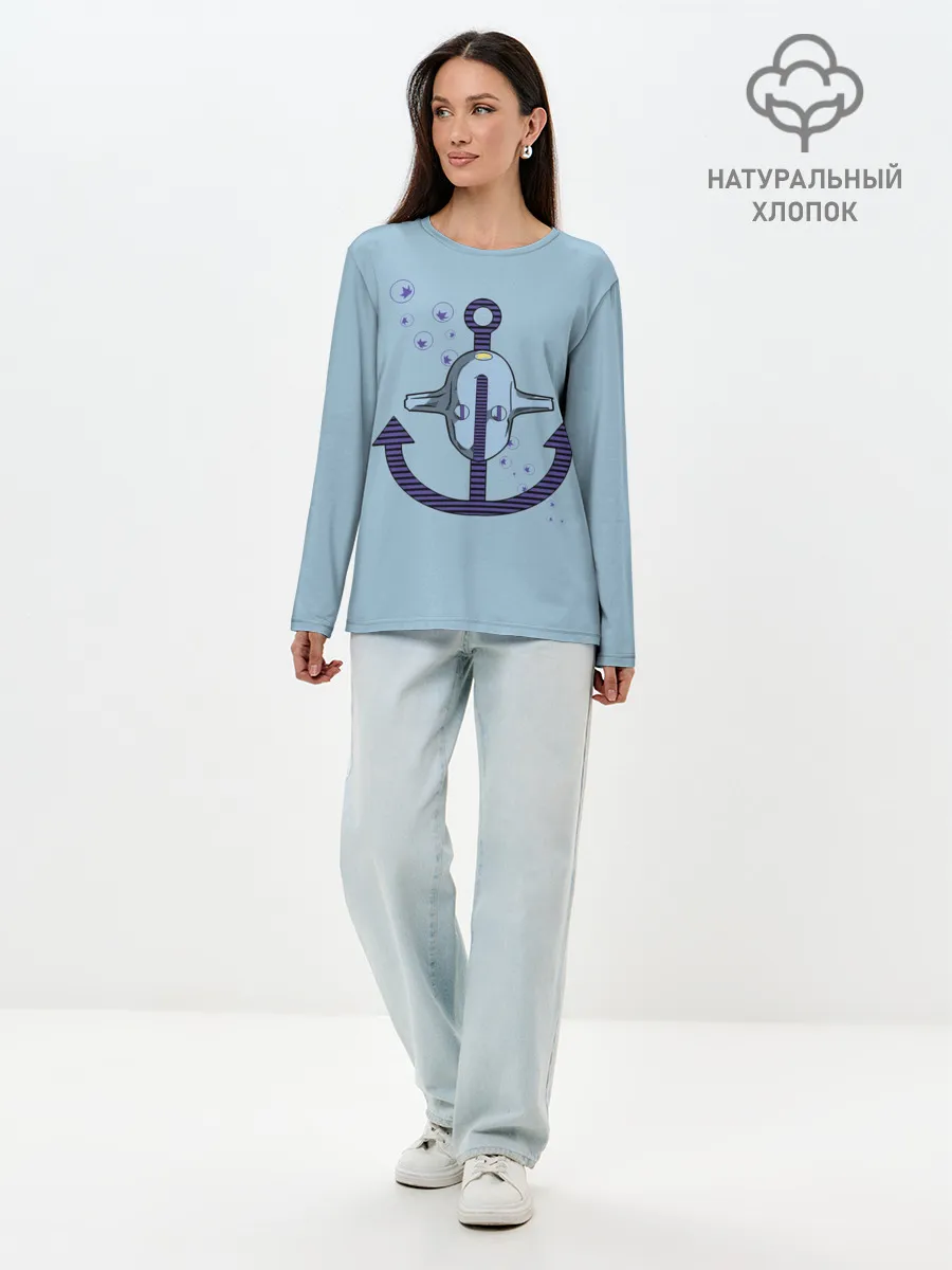 Лонгслив женский. Хлопок / Soft & Wet. JoJo