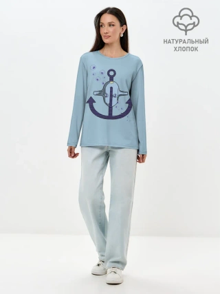 Лонгслив женский. Хлопок / Soft & Wet. JoJo