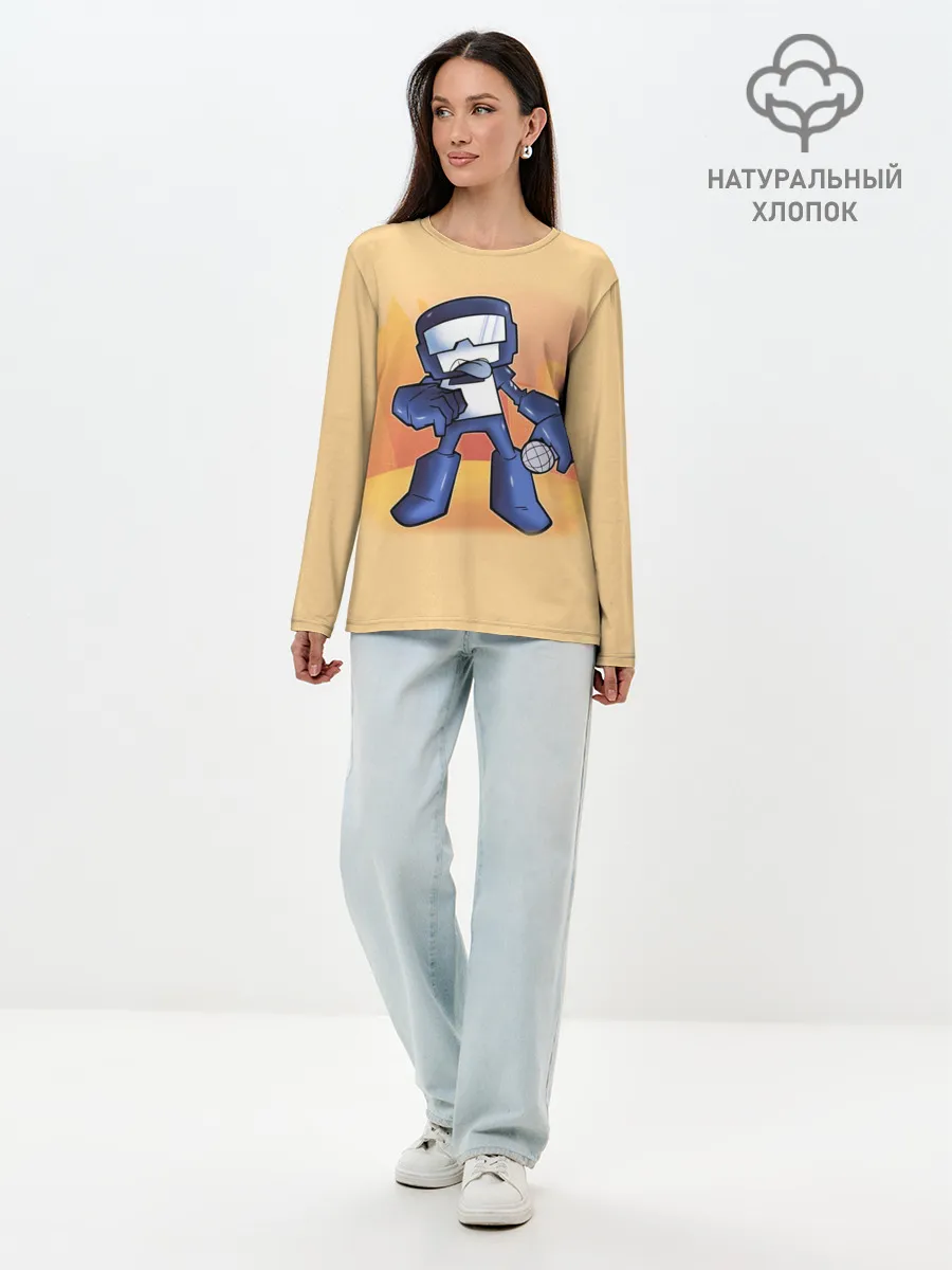 Лонгслив женский. Хлопок / Friday Night Funkin Танкист