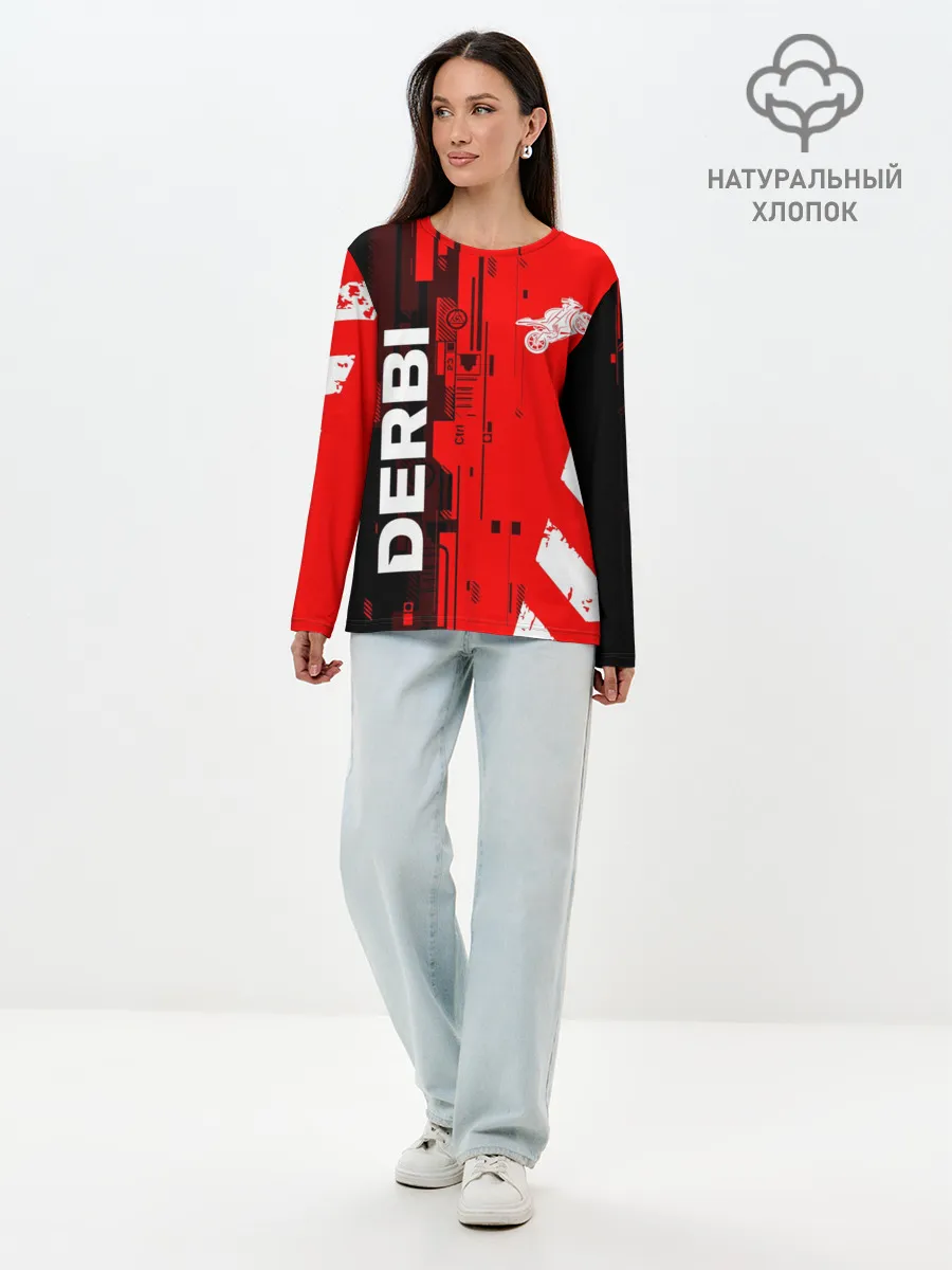 Лонгслив женский. Хлопок / DERBI / ДЕРБИ / ТЕХНО