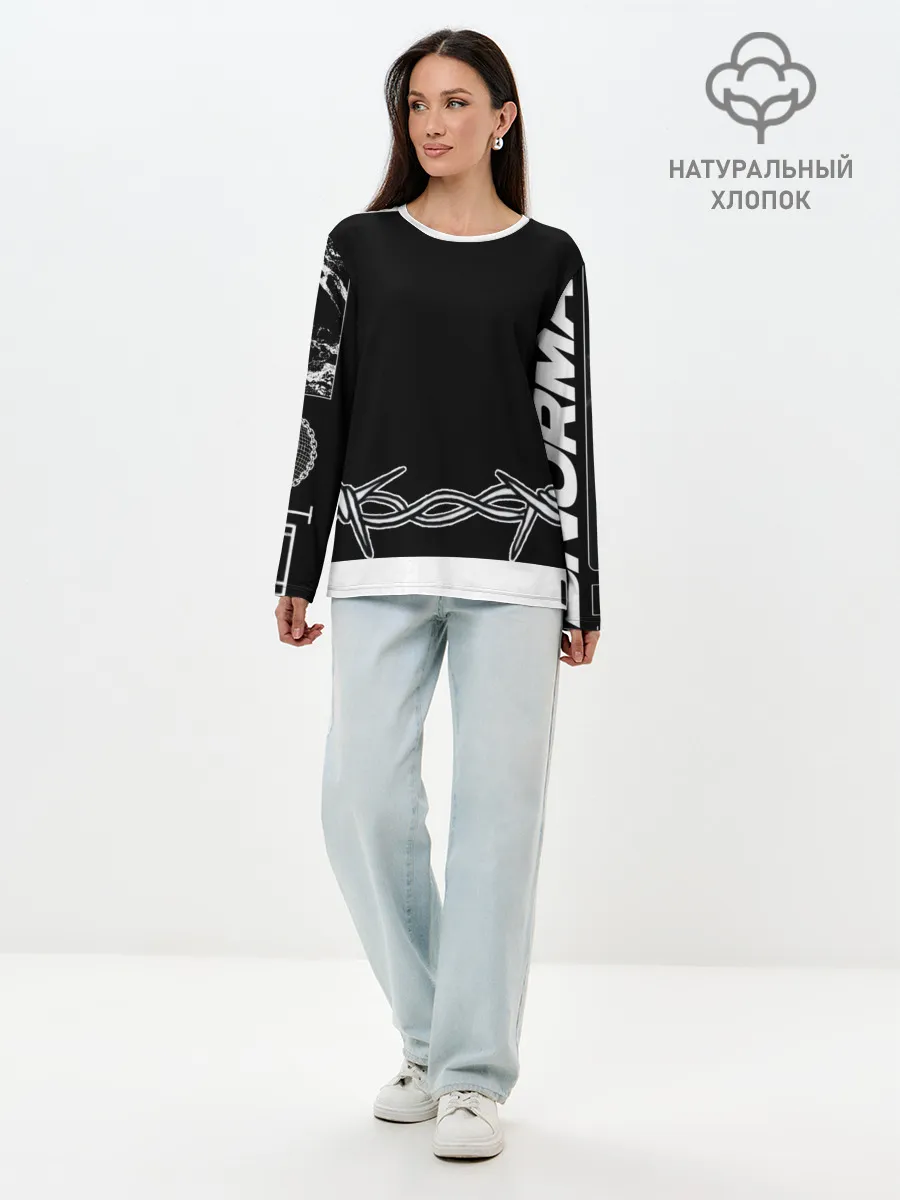 Лонгслив женский. Хлопок / Abnormal