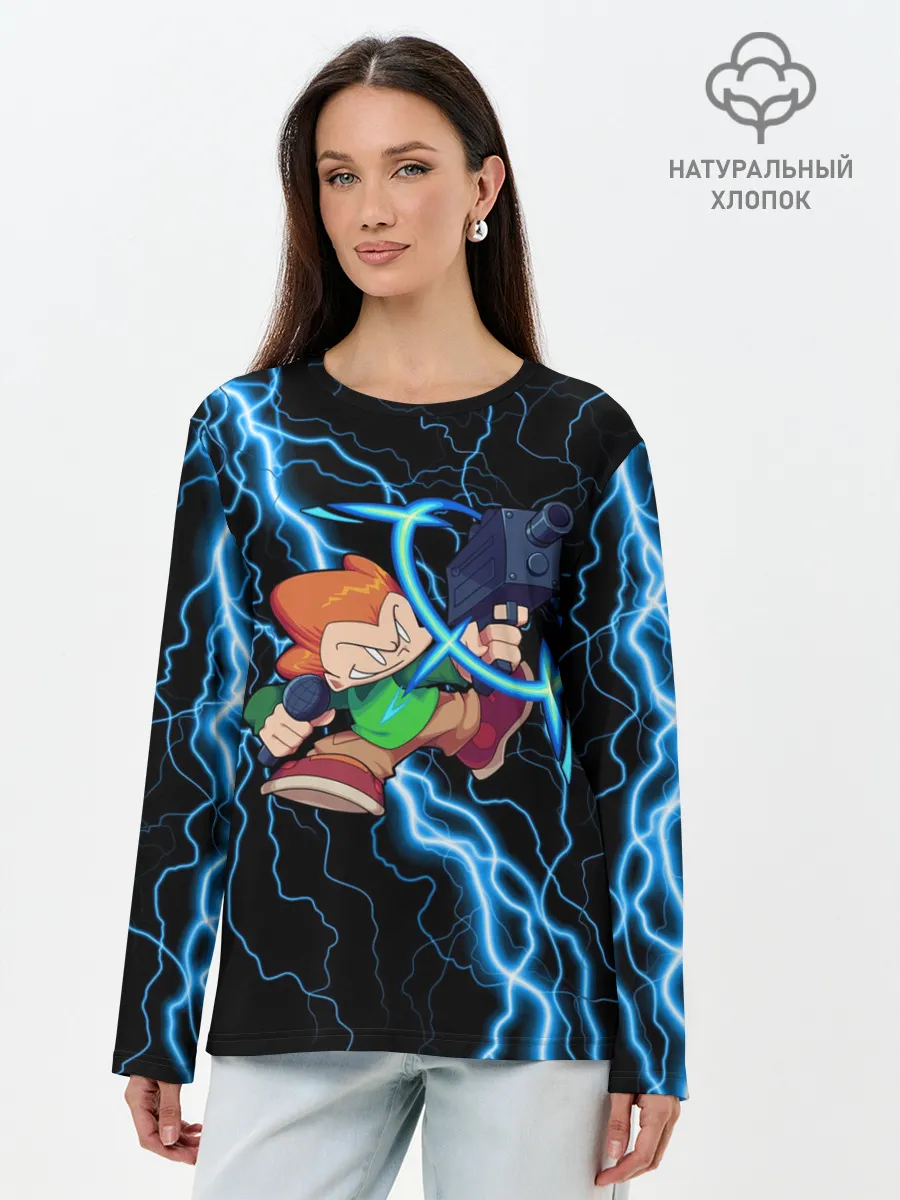 Лонгслив женский. Хлопок / Пико