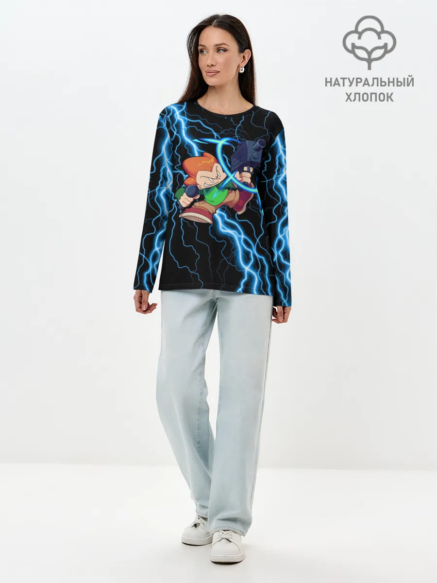 Лонгслив женский. Хлопок / Пико