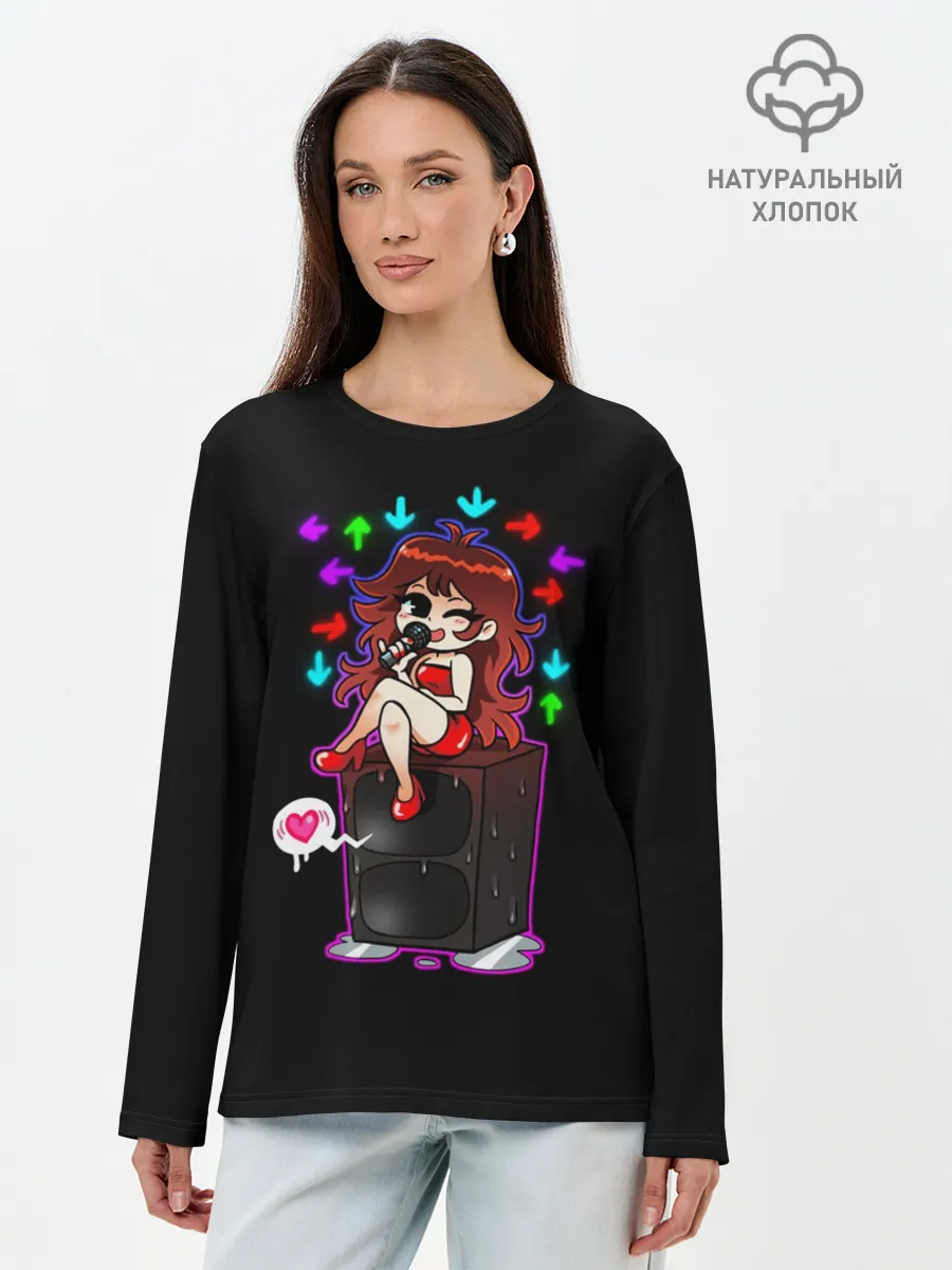 Лонгслив женский. Хлопок / Гёрлфренд