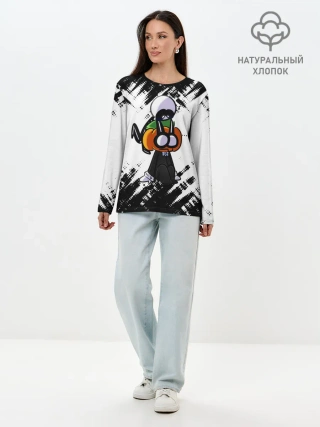 Лонгслив женский. Хлопок / Скид и Памп FNF