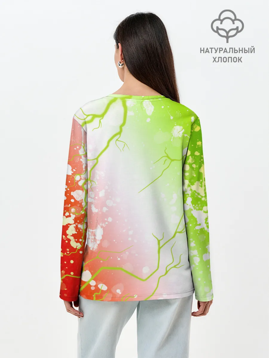 Лонгслив женский. Хлопок / Pop It - Happy - Lightning