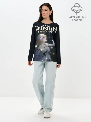 Лонгслив женский. Хлопок / ЛЮМИН | LUMINE | GENSHIN