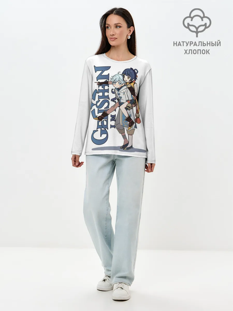 Лонгслив женский. Хлопок / ЧУН ЮНЬ И СЯН ЛИН