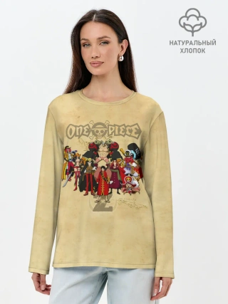 Лонгслив женский. Хлопок / One Piece. Большой куш