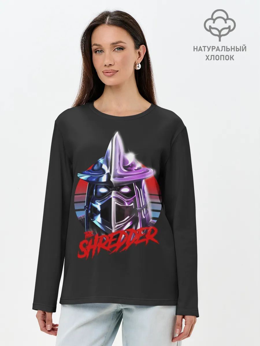 Лонгслив женский. Хлопок / Шреддер из 80х