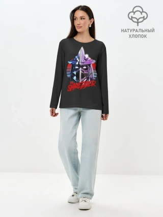 Лонгслив женский. Хлопок / Шреддер из 80х