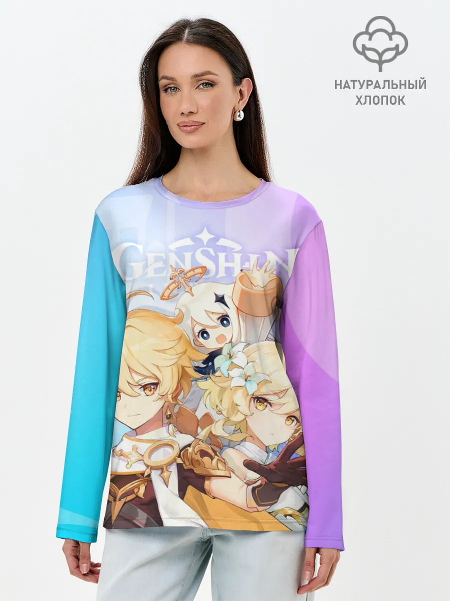Лонгслив женский. Хлопок / Genshin Impact