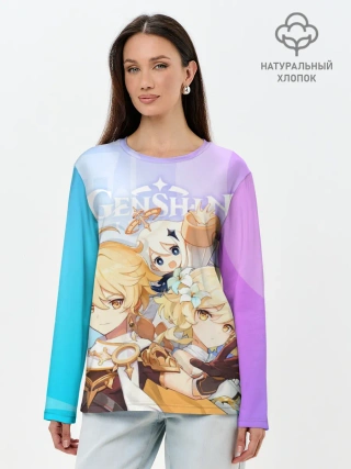 Лонгслив женский. Хлопок / Genshin Impact