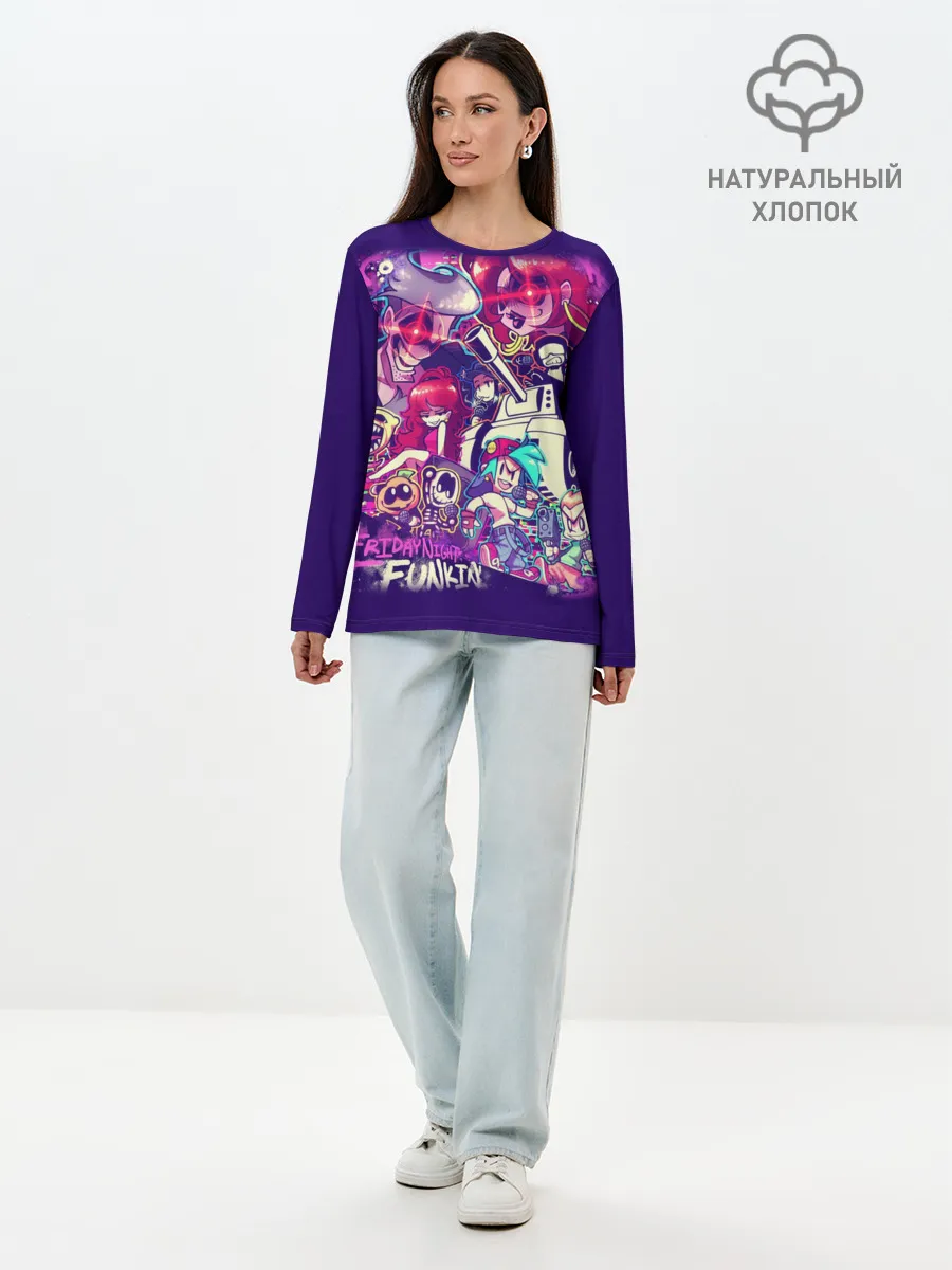 Лонгслив женский. Хлопок / ПЕРСОНАЖИ FNF