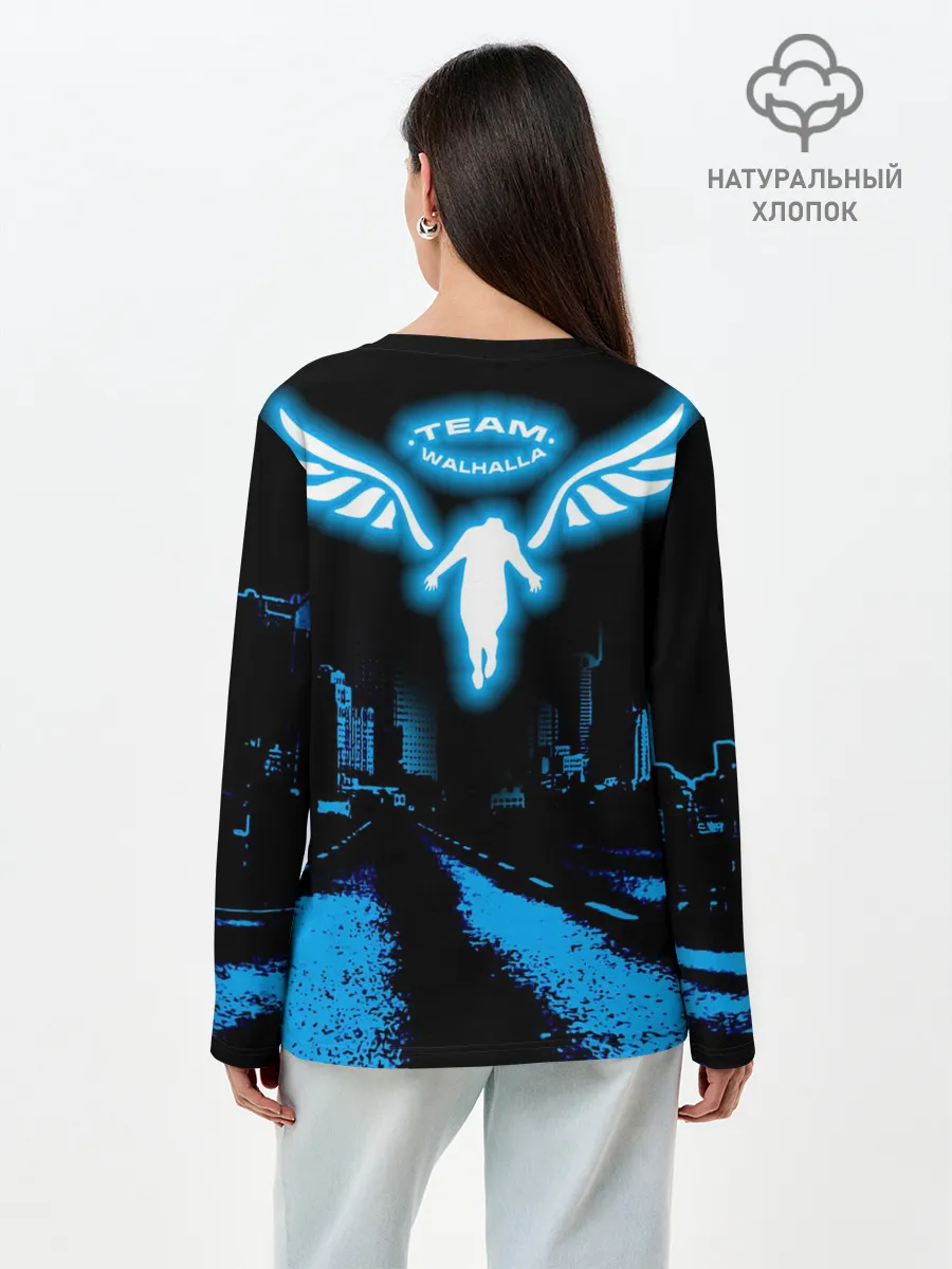 Лонгслив женский. Хлопок / Баджи На Байке