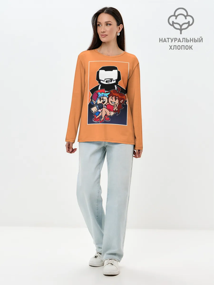 Лонгслив женский. Хлопок / Boyfriend, Girlfriend, Tankman