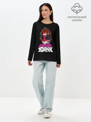 Лонгслив женский. Хлопок / ГЕРЛФРЕНД FNF