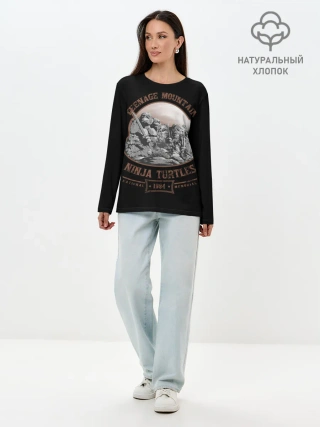 Лонгслив женский. Хлопок / Монумент Черепашкам