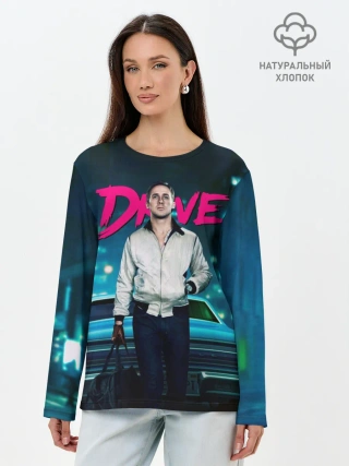 Лонгслив женский. Хлопок / Райан Гослинг Драйв