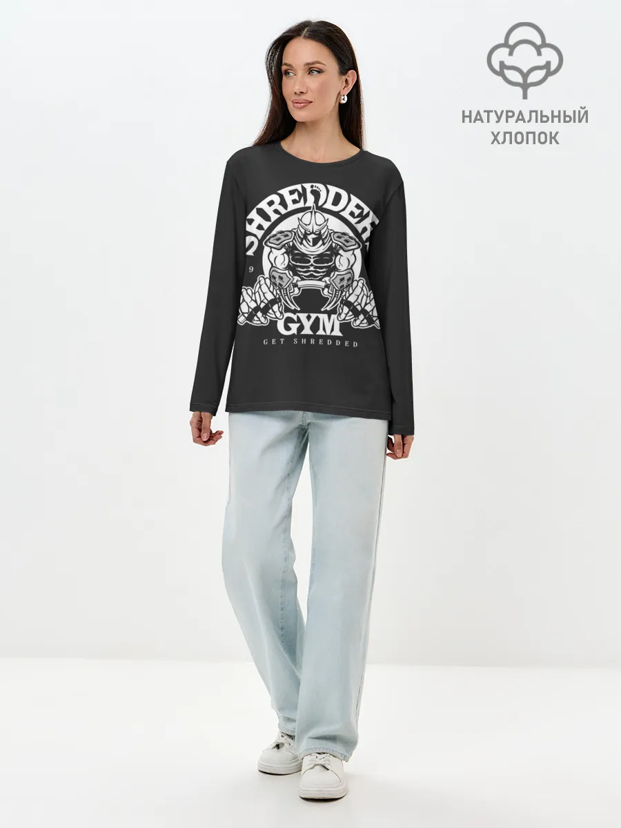 Лонгслив женский. Хлопок / Спортзал Шреддера