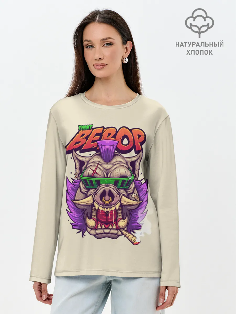 Лонгслив женский. Хлопок / Злой Бибоп