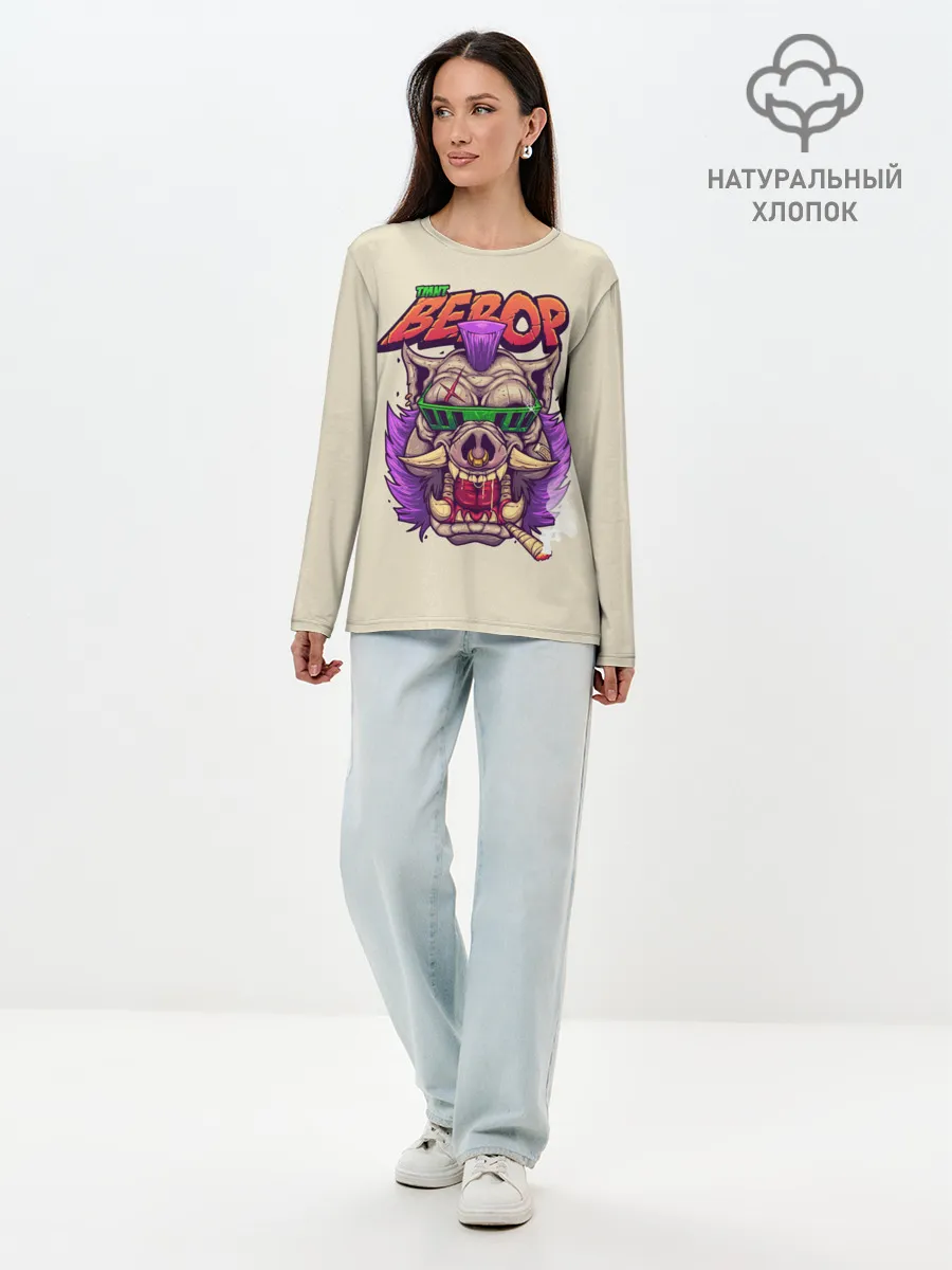 Лонгслив женский. Хлопок / Злой Бибоп