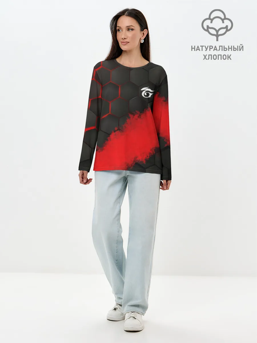 Лонгслив женский. Хлопок / GARENA RED LINE